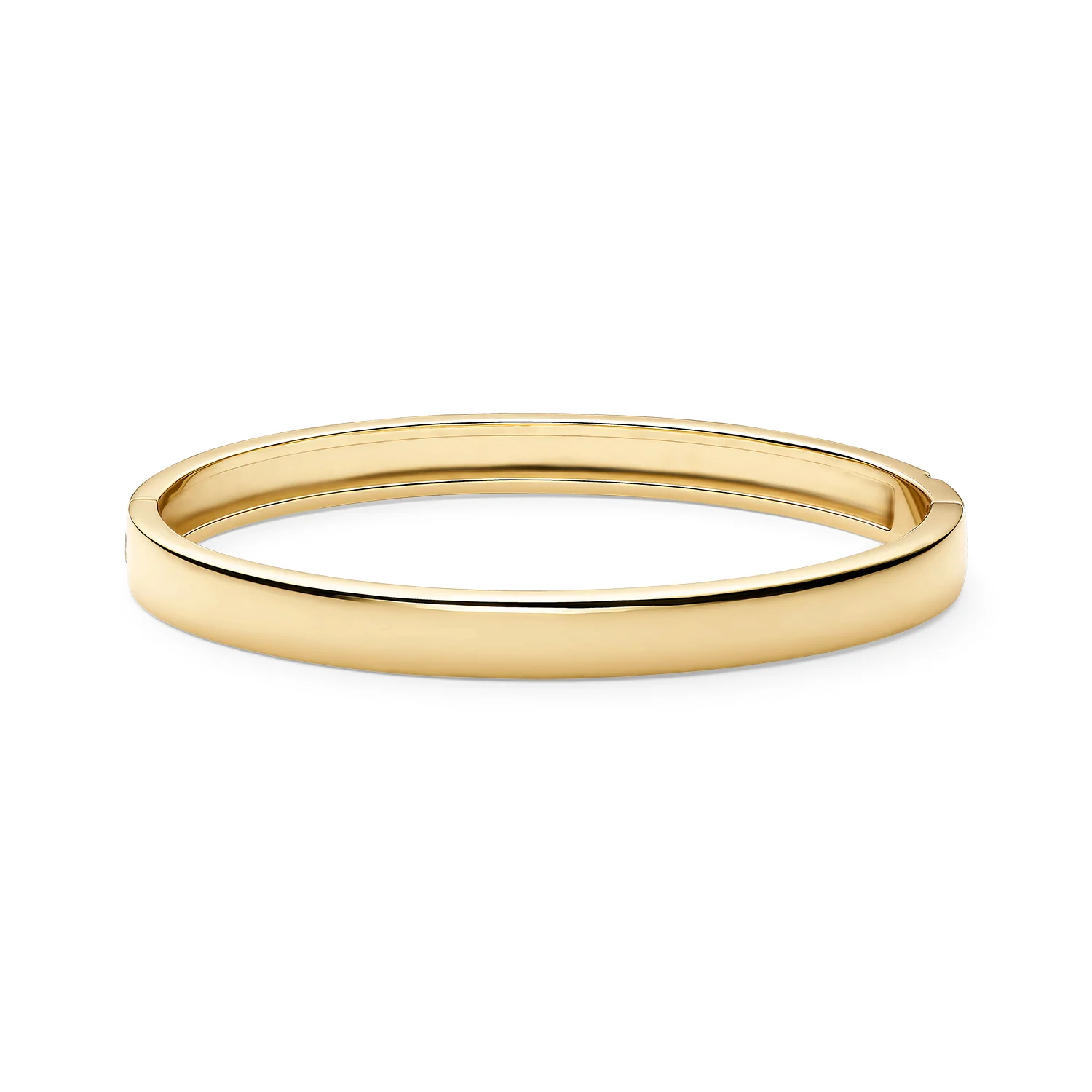 Minimalistischer glatter goldener Armreif