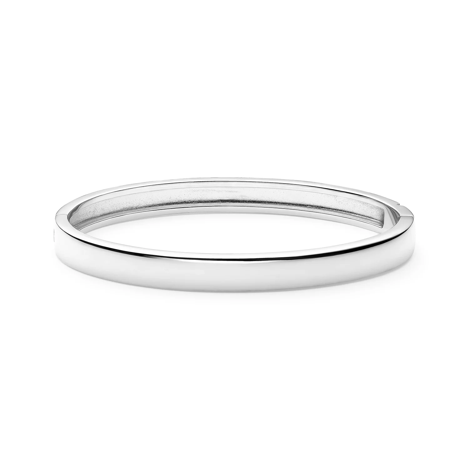 Minimalistischer Polierter Silberner Armreif