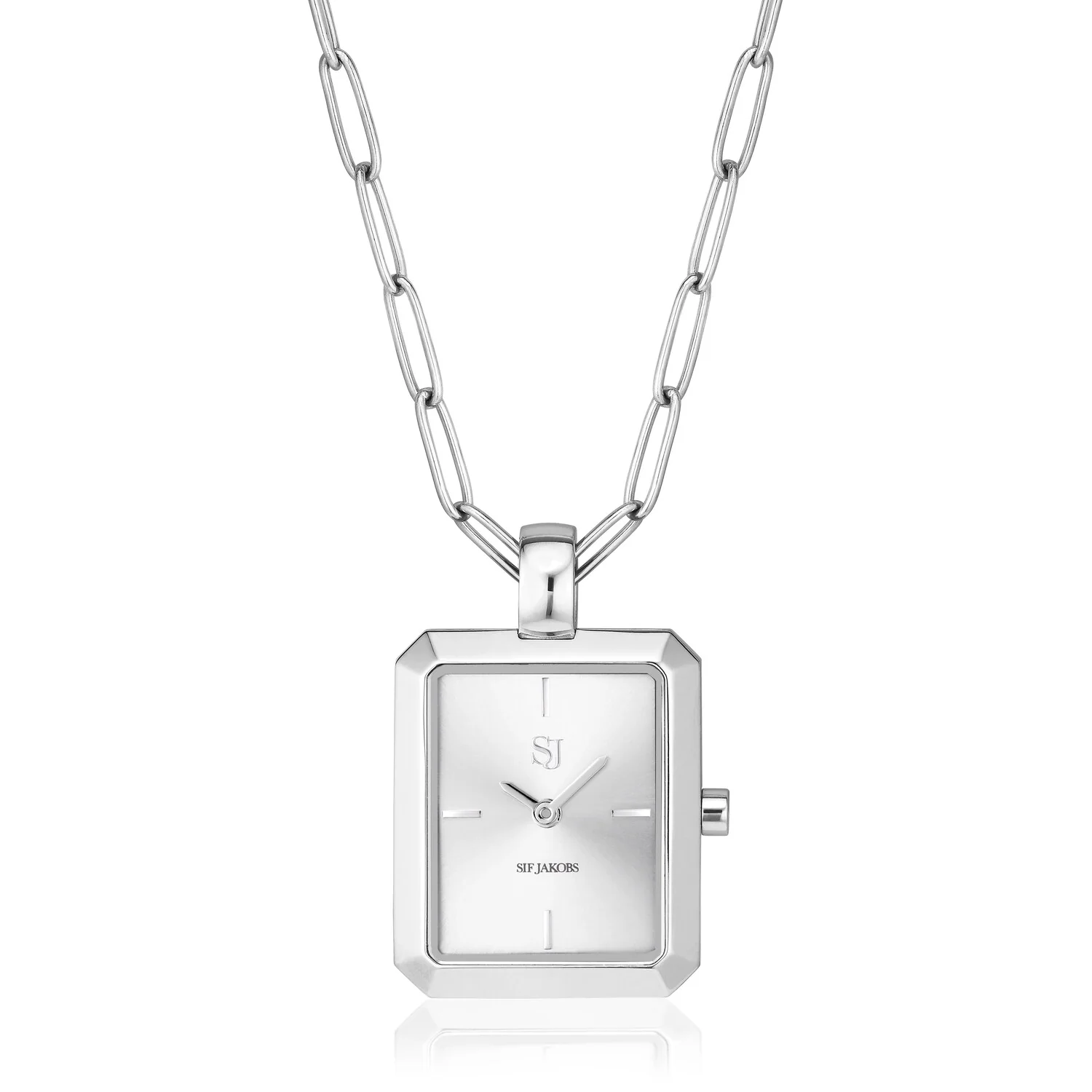 Halskette mit rechteckiger Uhr