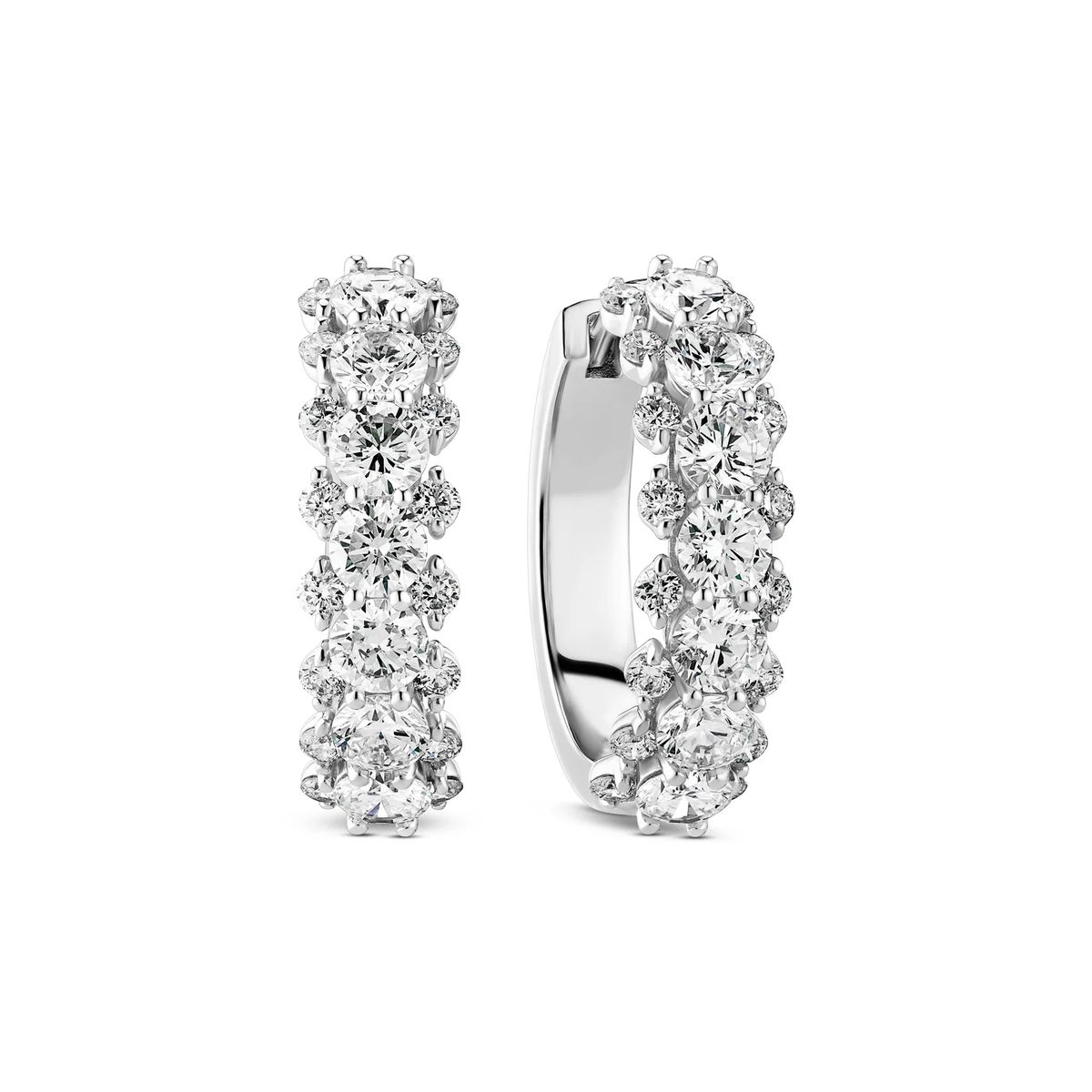 Fior Huggie-Creolen mit Labor-Diamanten