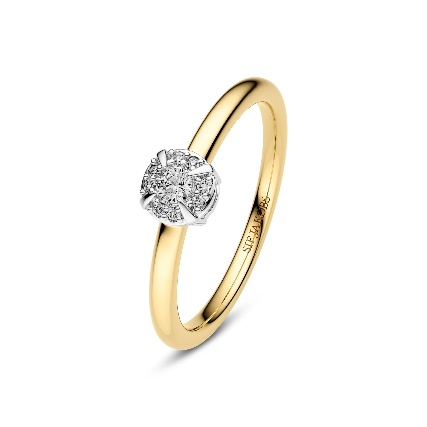 Eleganter Rome Diamant-Cluster-Ring