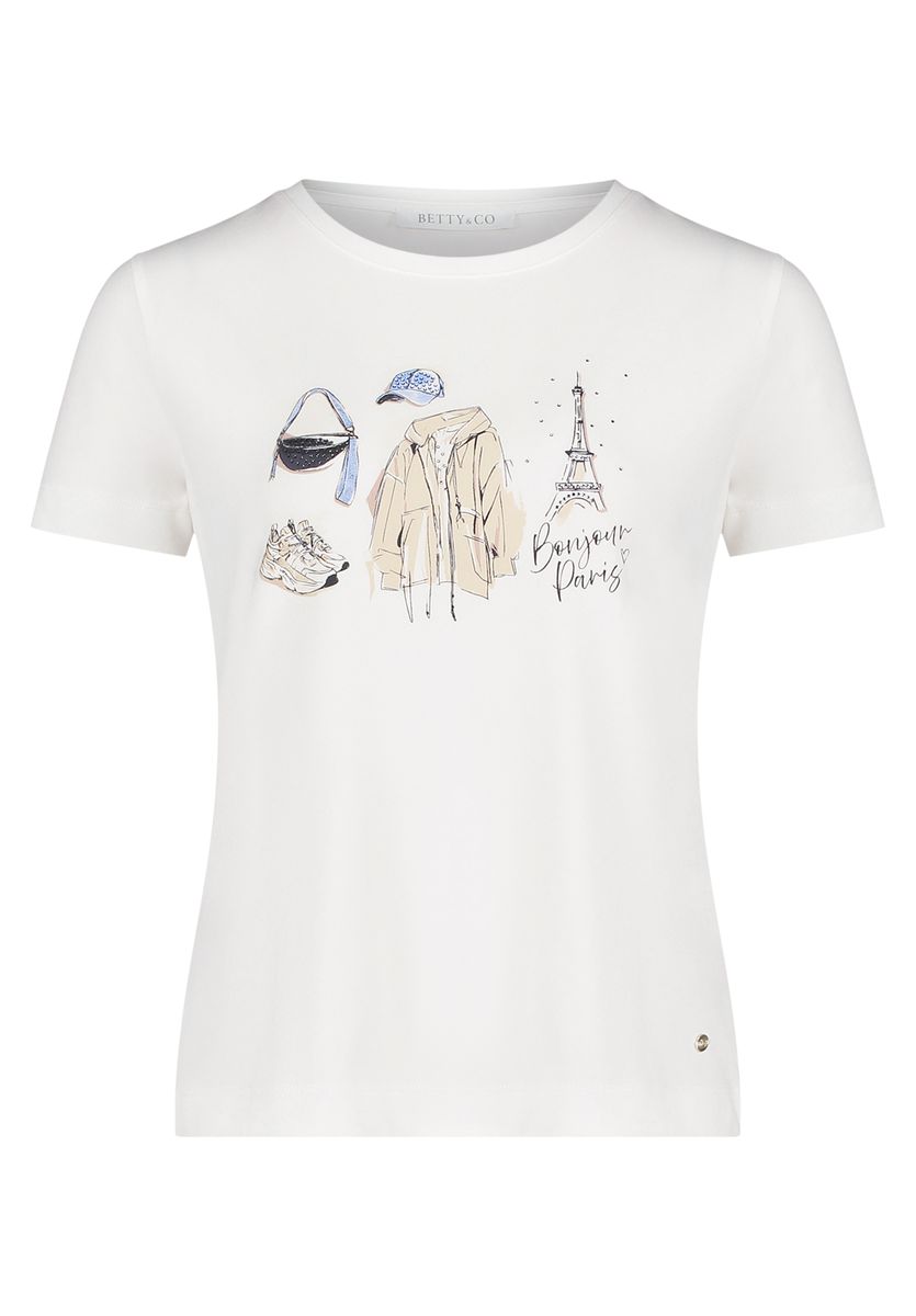T-Shirt mit Paris-Illustrationsdruck