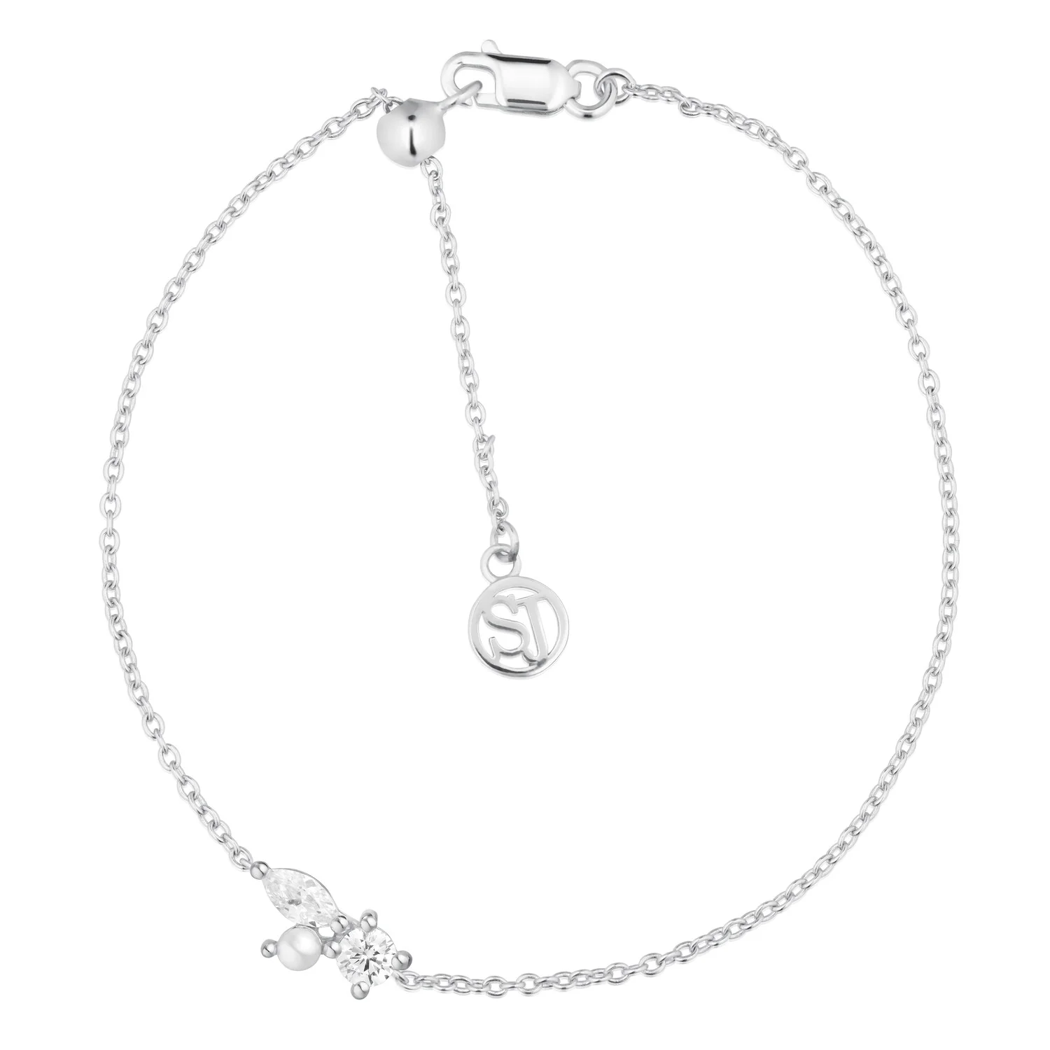 Funkelndes Silberarmband mit Zirkonia