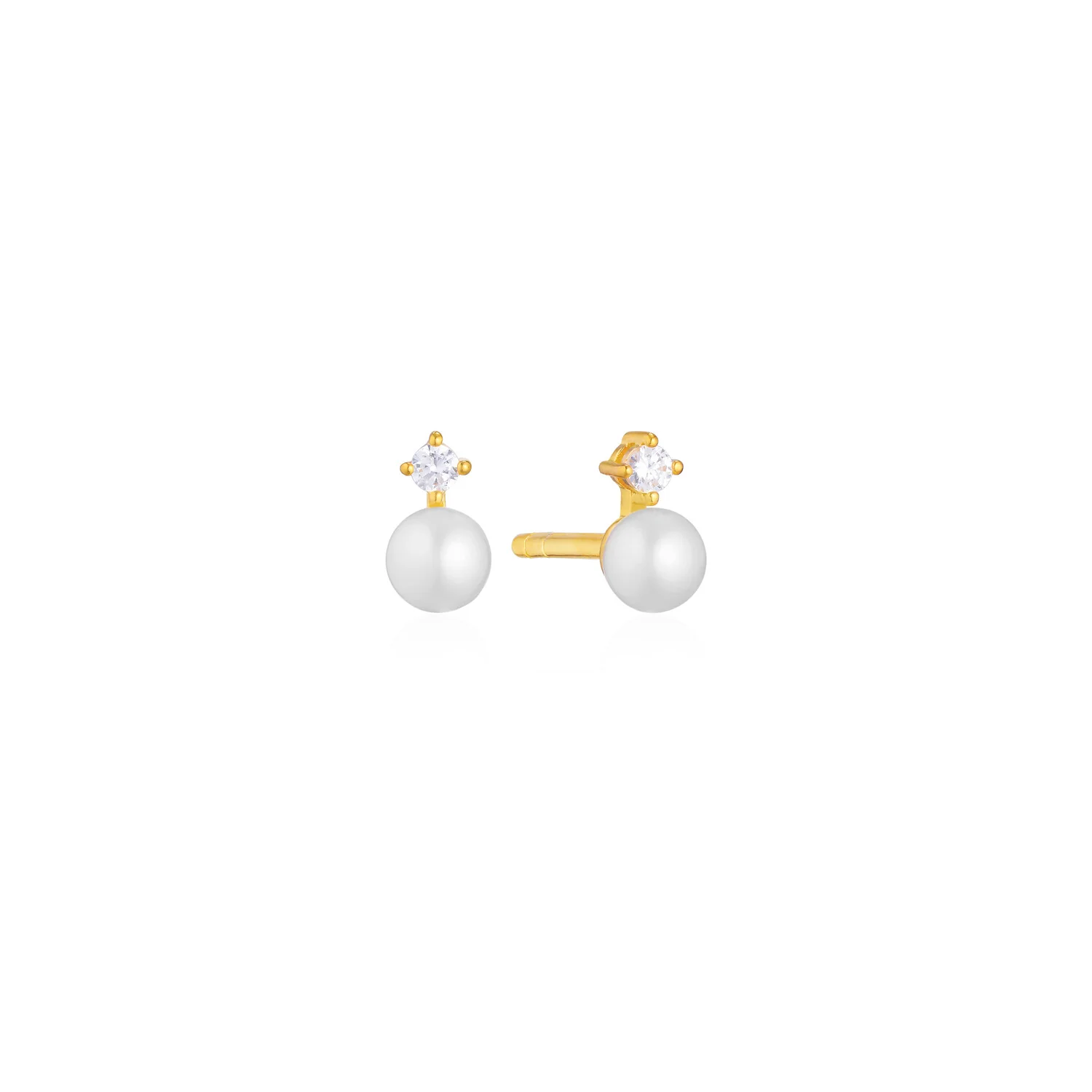 Ohrstecker mit Zirkonia und Perle