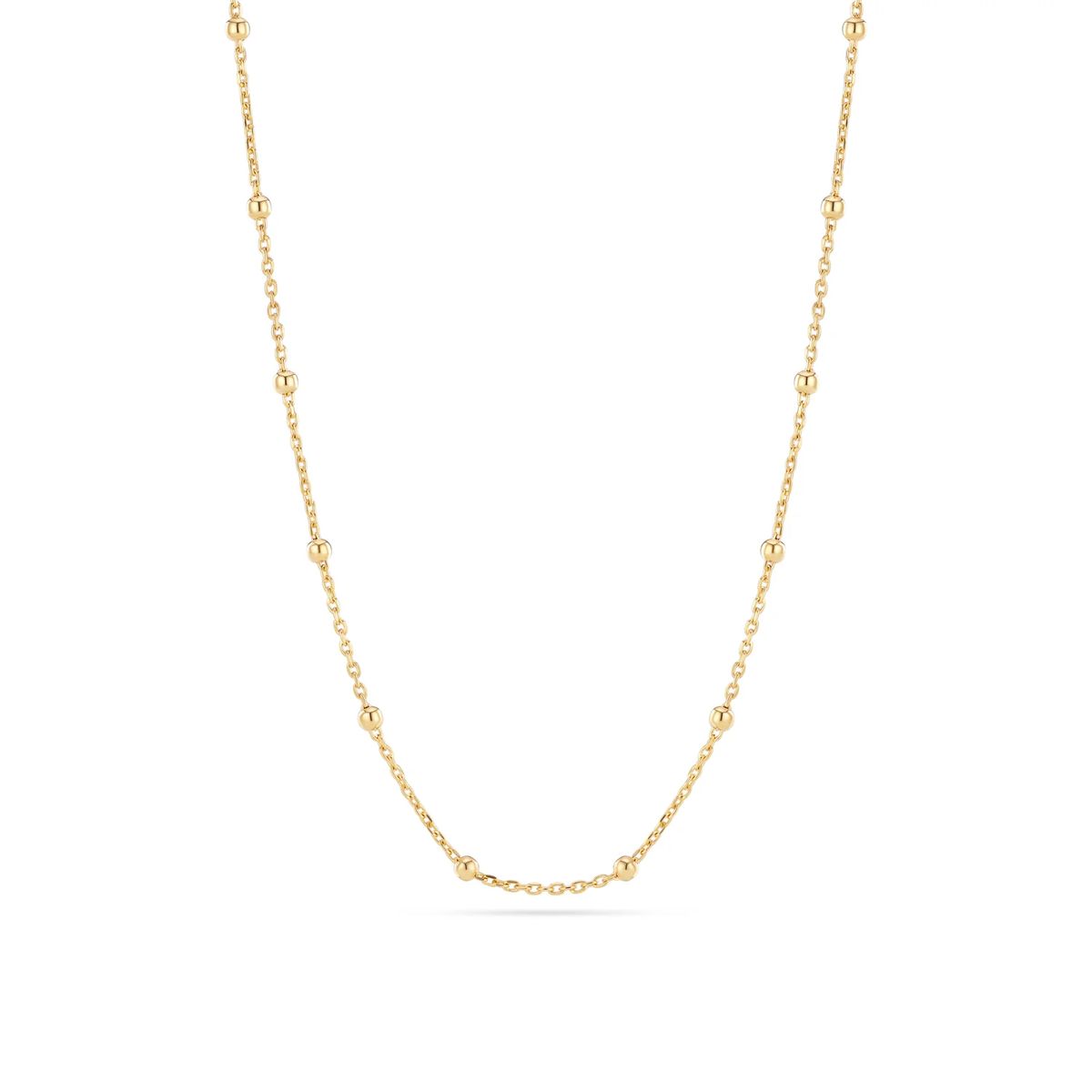 Zarte Kette mit Goldkugeln