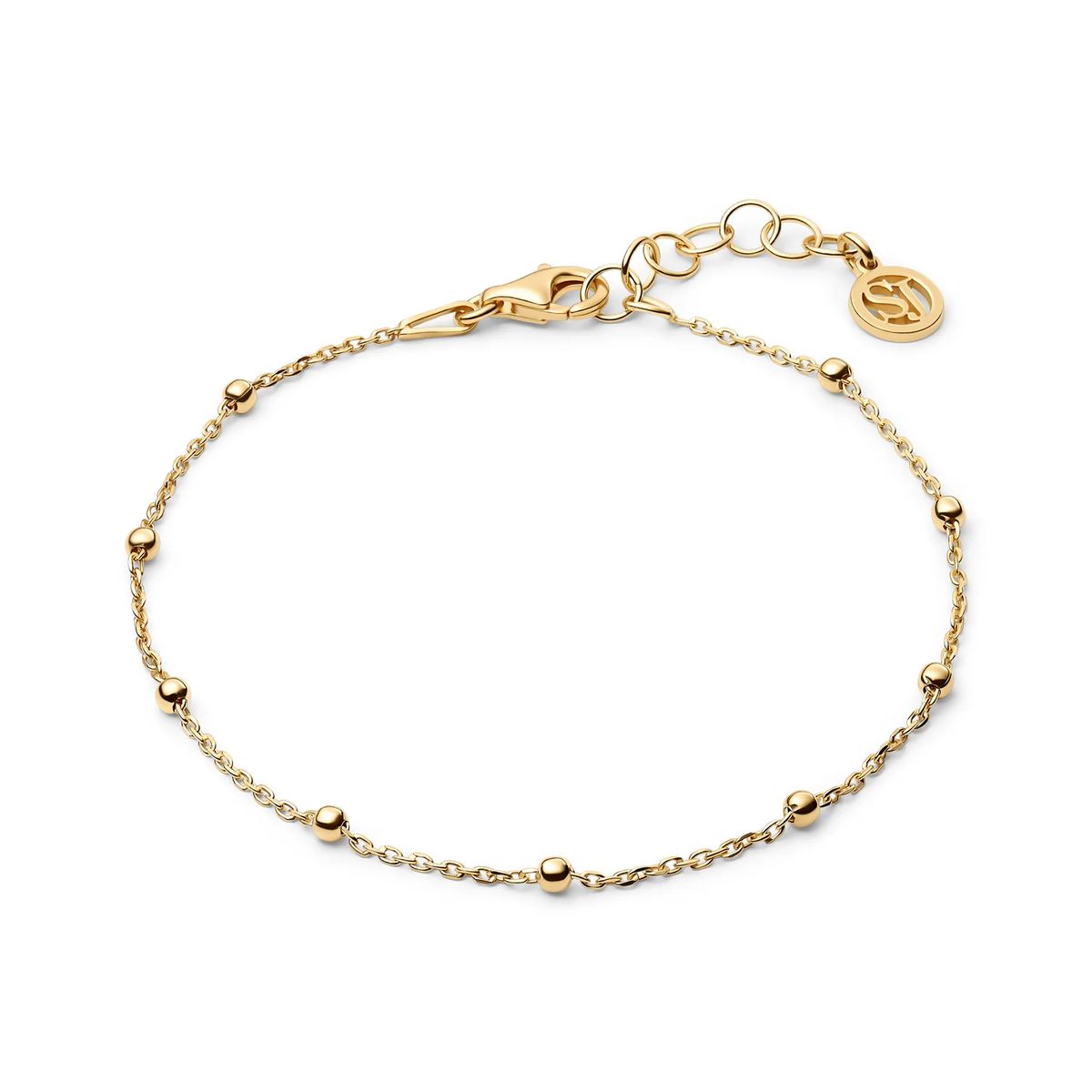Zartes vergoldetes Perlenketten-Armband