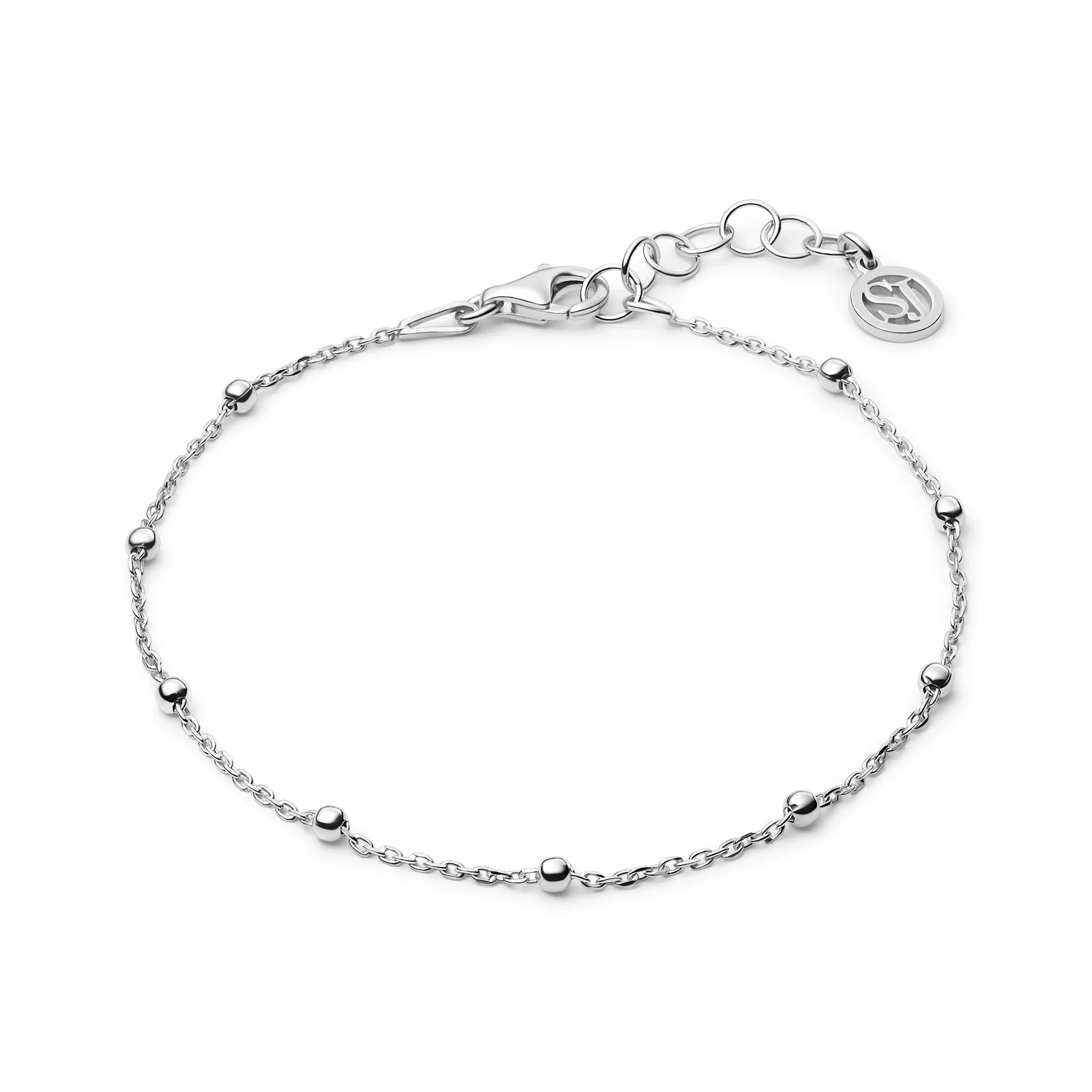 Zierliches Gliederkettenarmband mit Kugeln