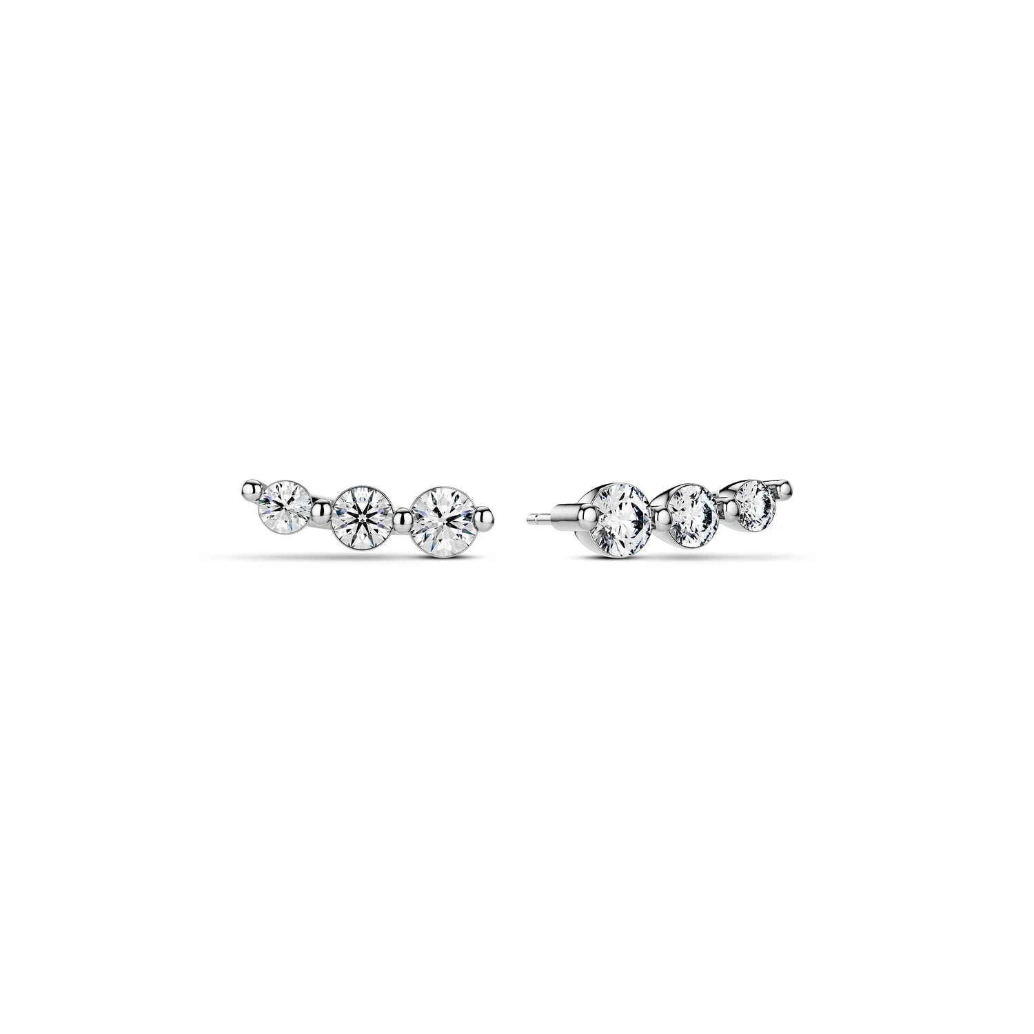 Tiara Diamant-Ohrstecker in Bogenform