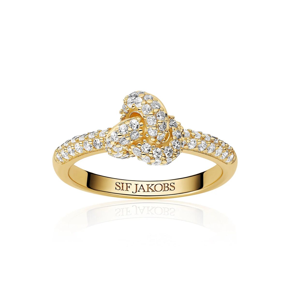Ring mit Knoten-Design und Pavé-Besatz