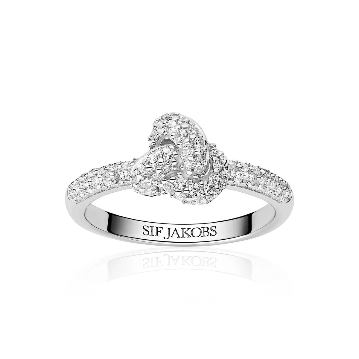 Verknoteter Ring mit Pavé-Besatz