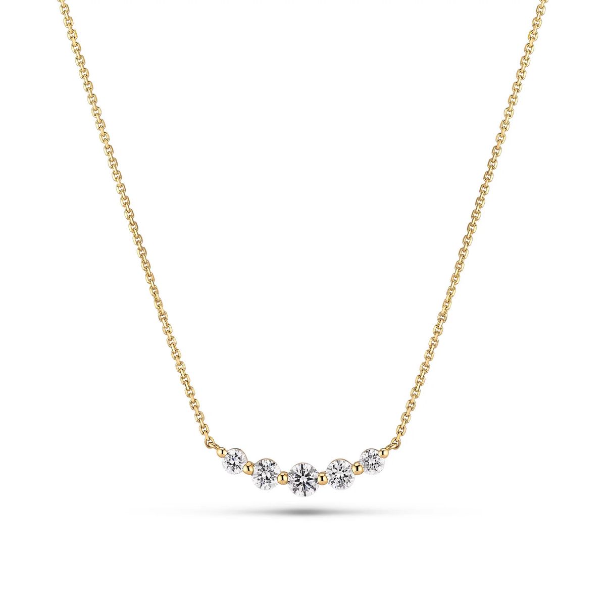 Elegante Halskette mit Diamantbogen