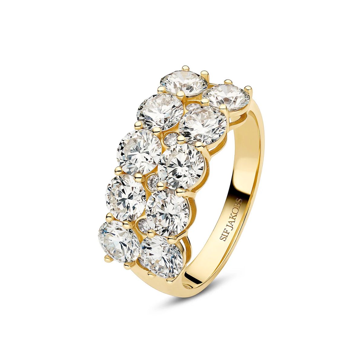 Glamouröser Statement-Ring mit Mehrfachdiamanten