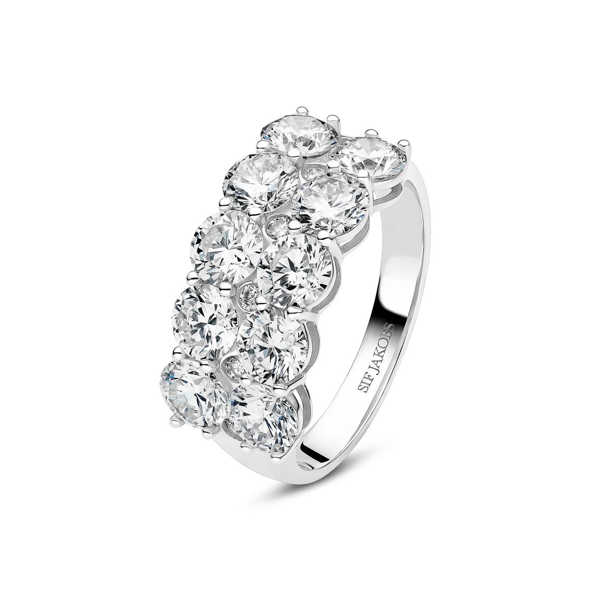 Ariccia Mehrreihiger Ring mit Labordiamanten