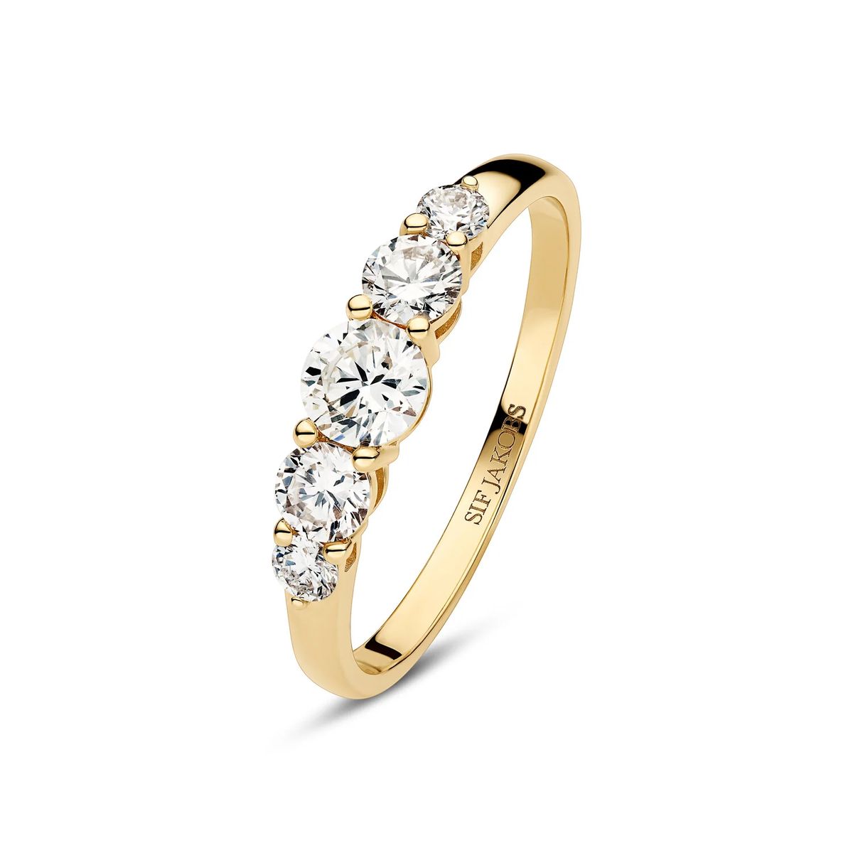Tiara Fünf-Stein Ring mit Verlauf