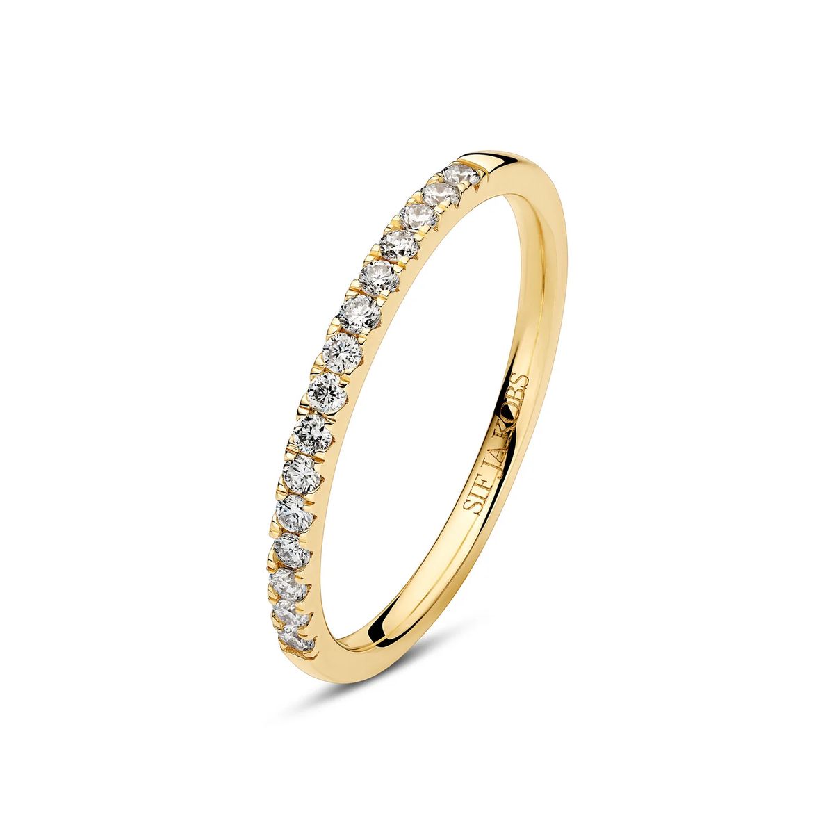 Goldener Eternity-Ring mit Diamanten