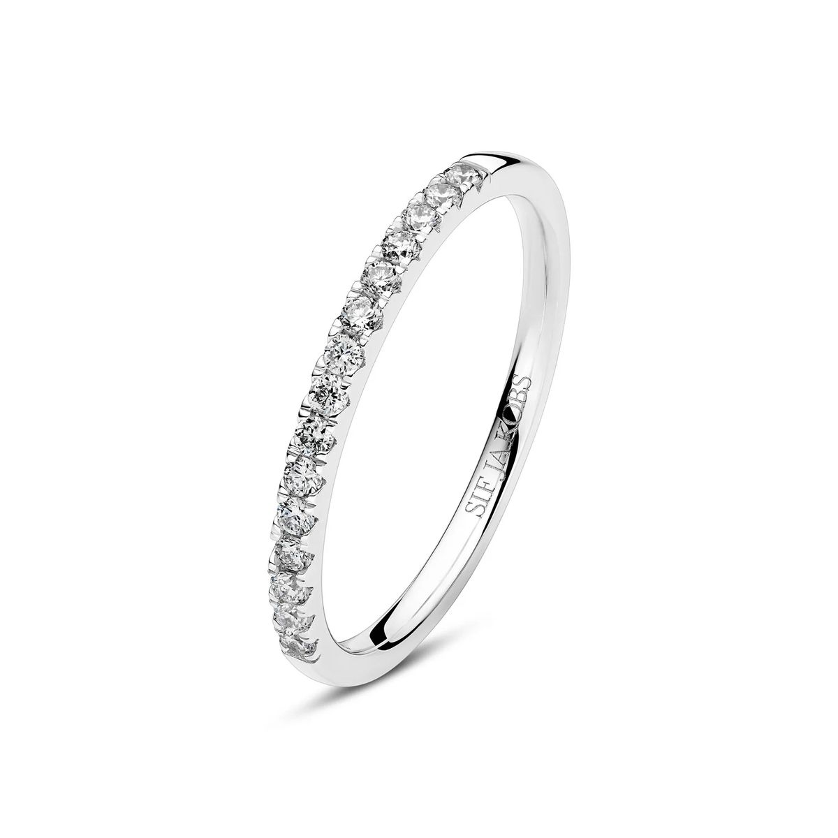 Diamantbesetzter Halb-Eternity-Ring