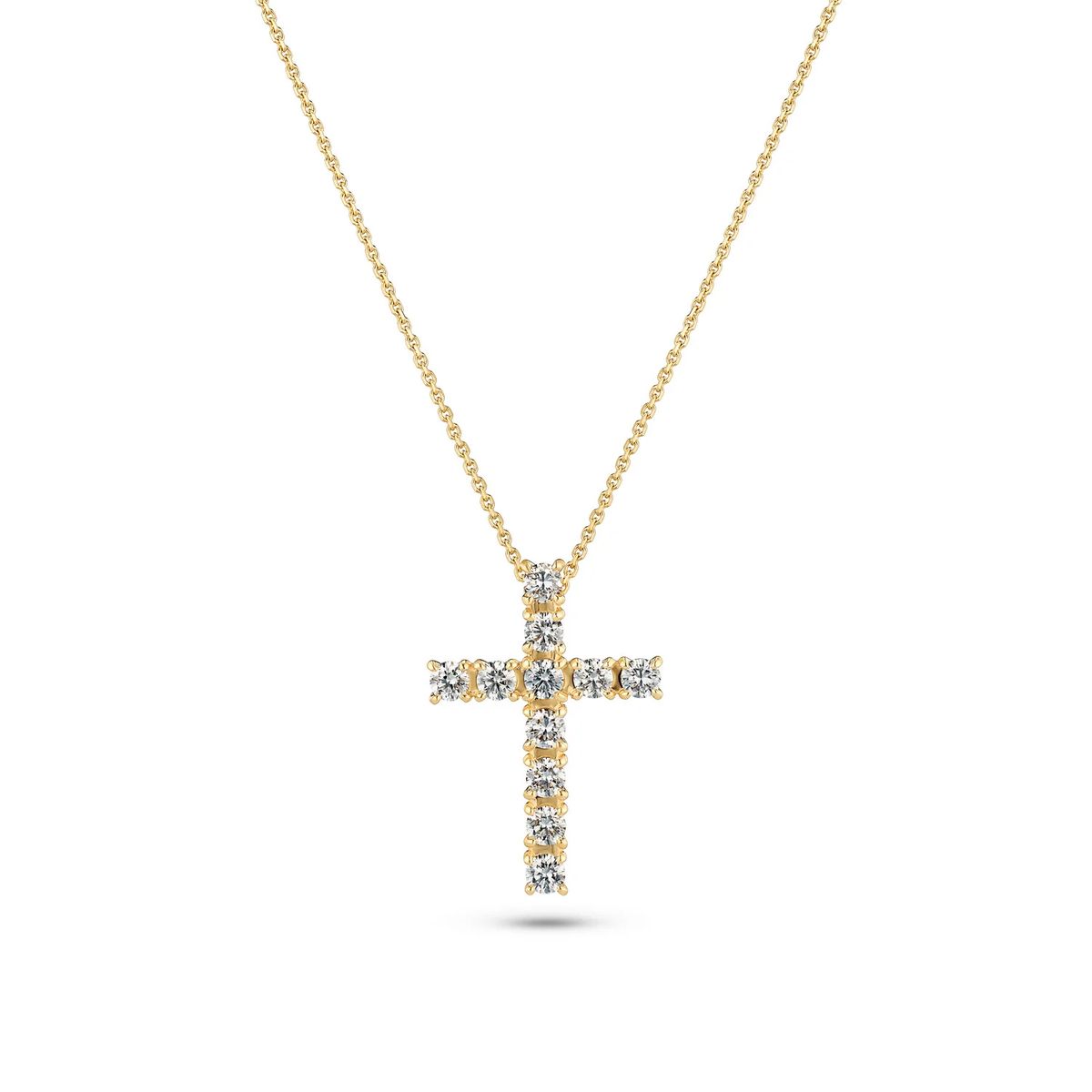 Funkelnde Diamant-Kreuz-Halskette