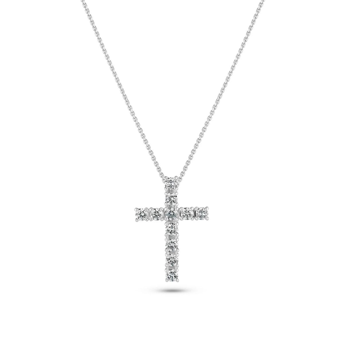 Diamantbesetzte Kreuz-Halskette