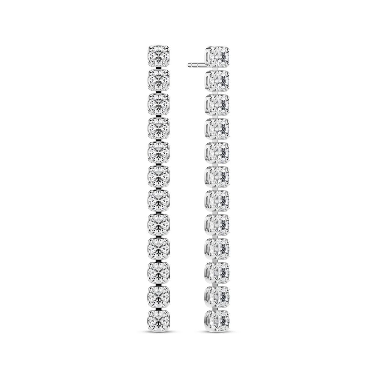 Elegante Diamant-Ohrhänger im Linien-Design