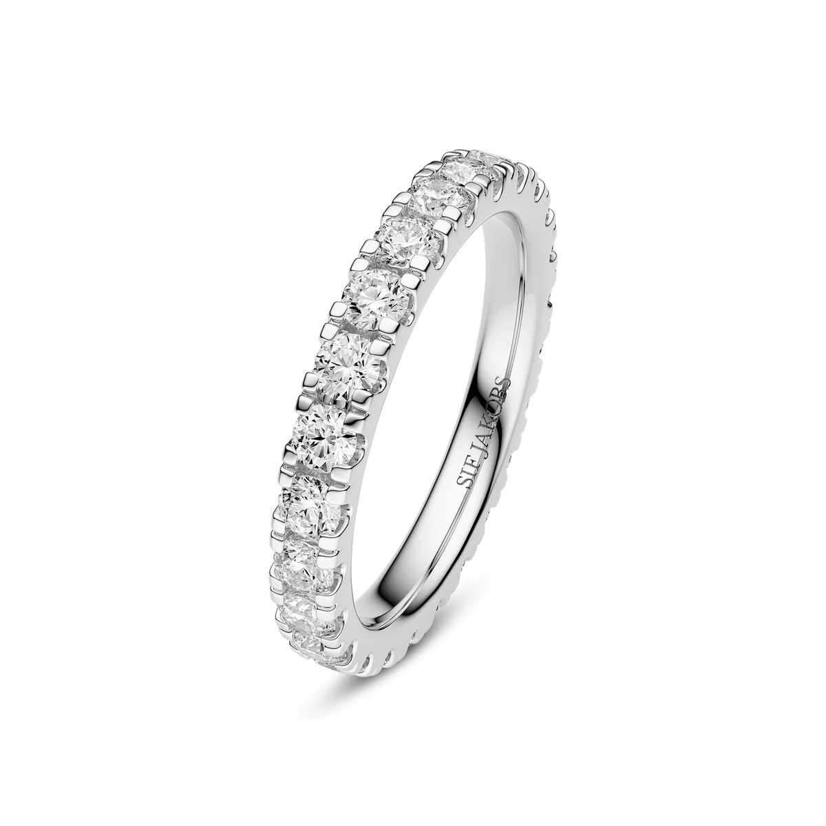 Eternity-Ring mit Brillantschliff-Diamanten