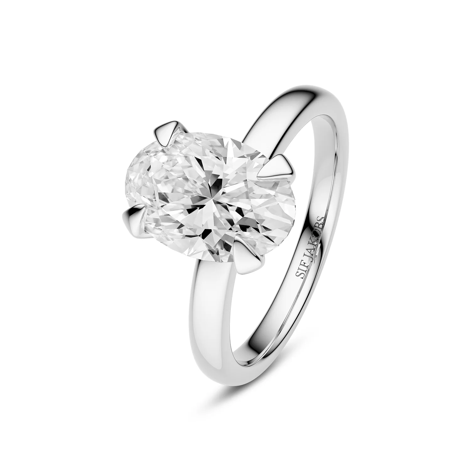 Ovaler Solitär-Diamantring