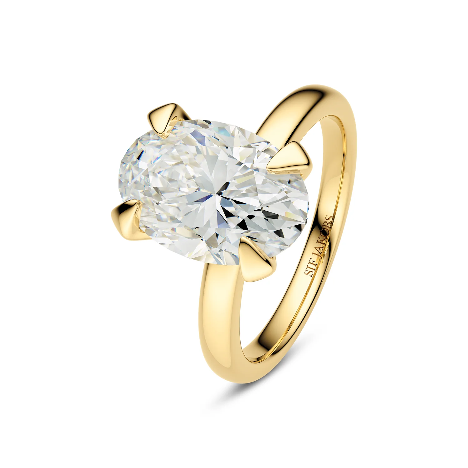 Ovaler Solitär-Diamantring