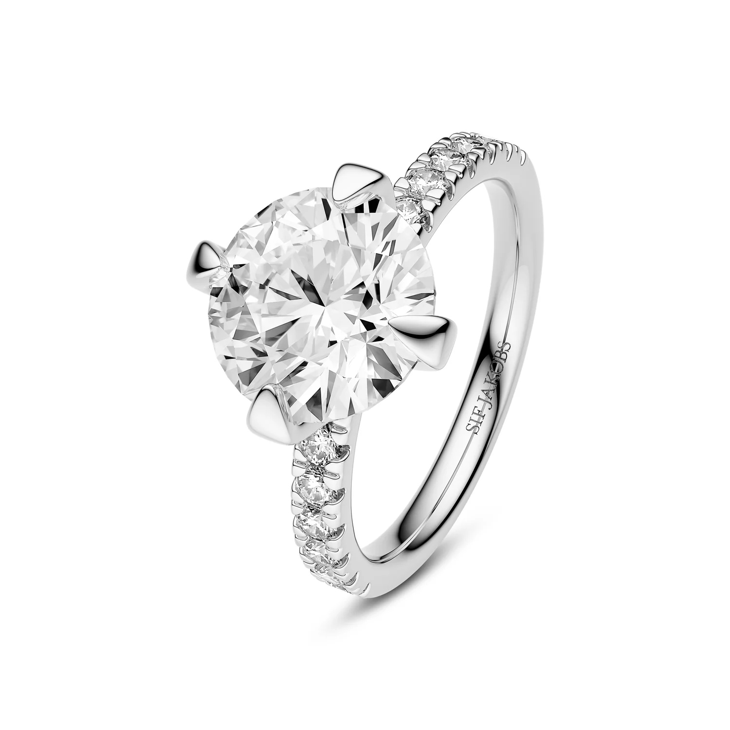 Eleganter Solitär-Diamantring zur Verlobung