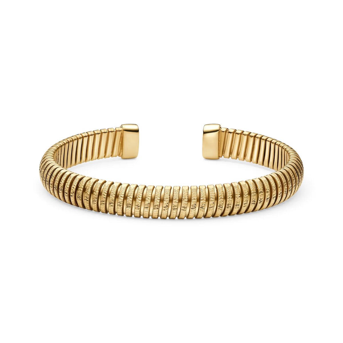 Texturierter Goldener Spiral-Armreif