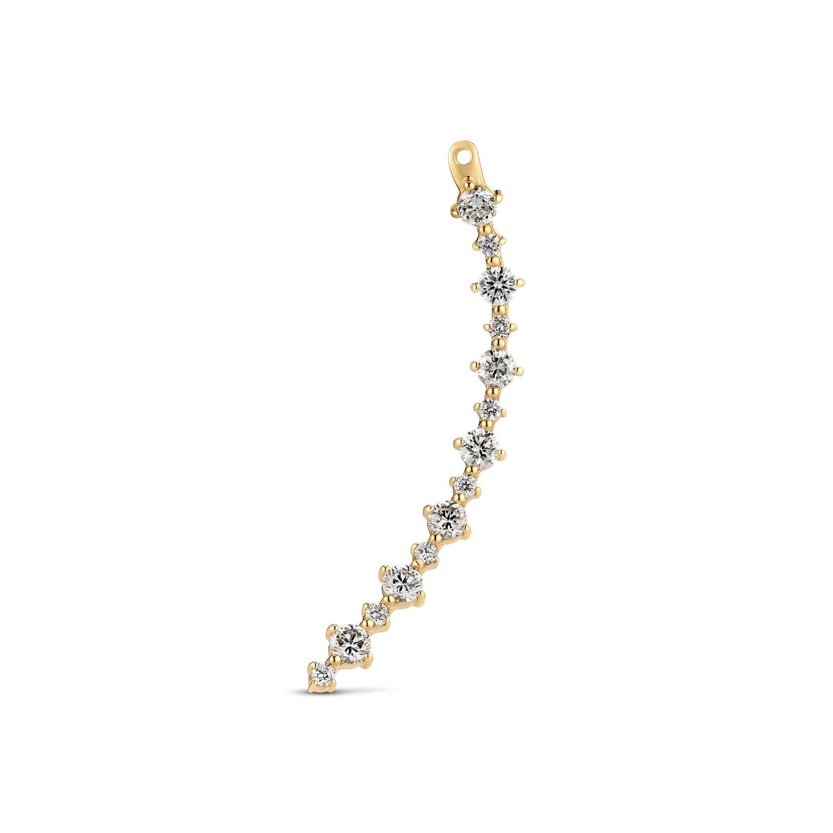 Gebogener Brillanten-Ohrring-Charm