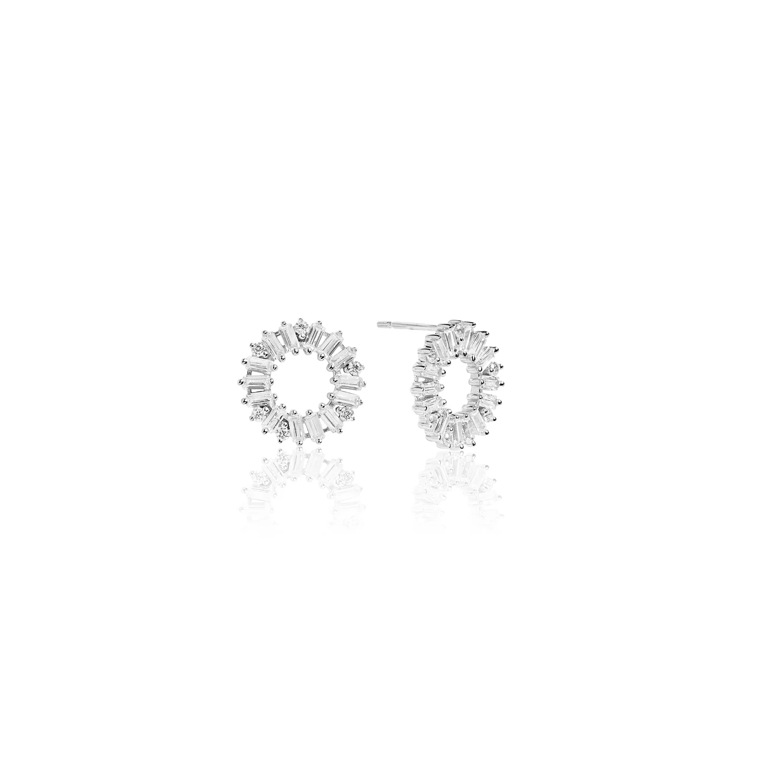 Elegante kreisförmige Zirkonia Ohrstecker