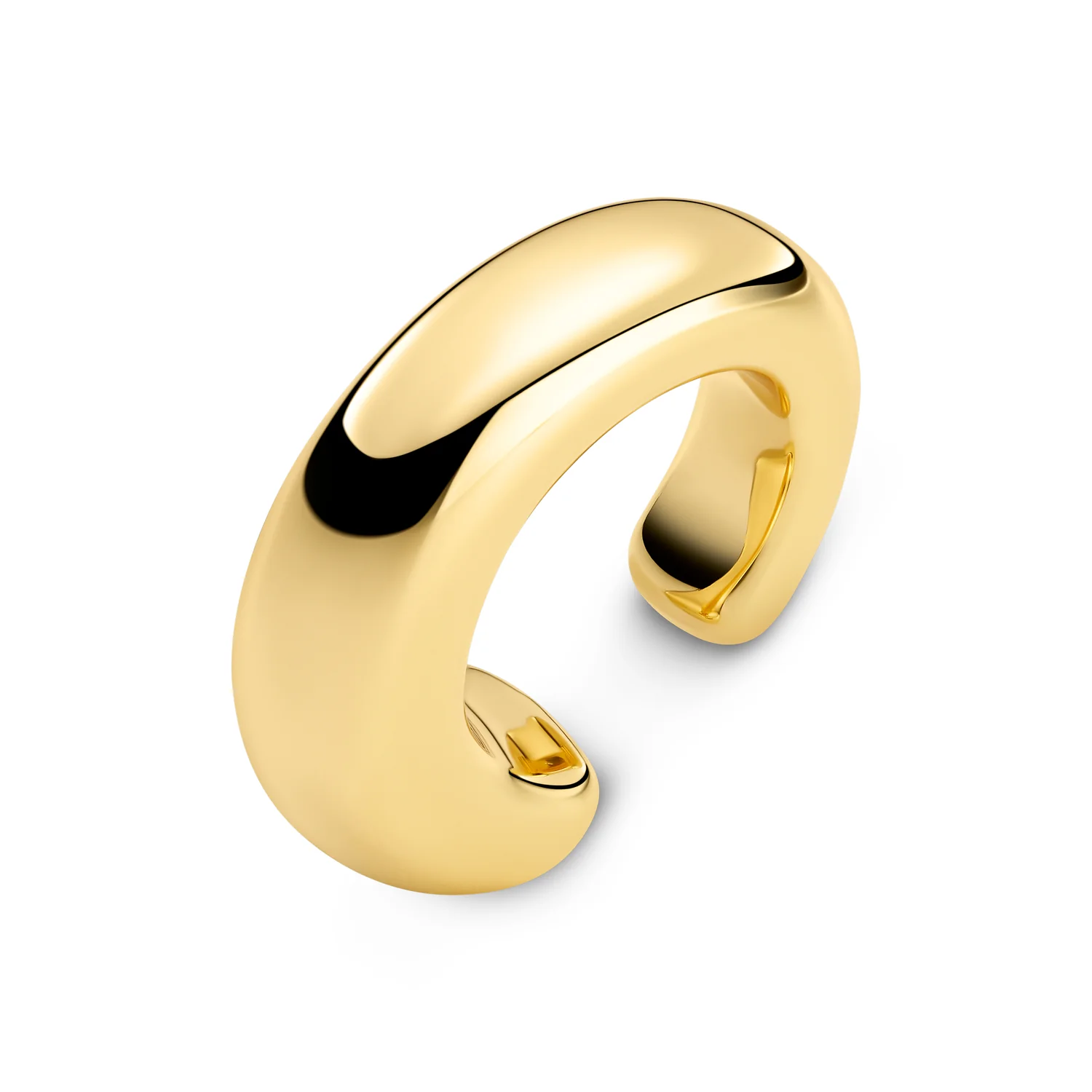 Skulpturaler polierter Goccia Ear Cuff