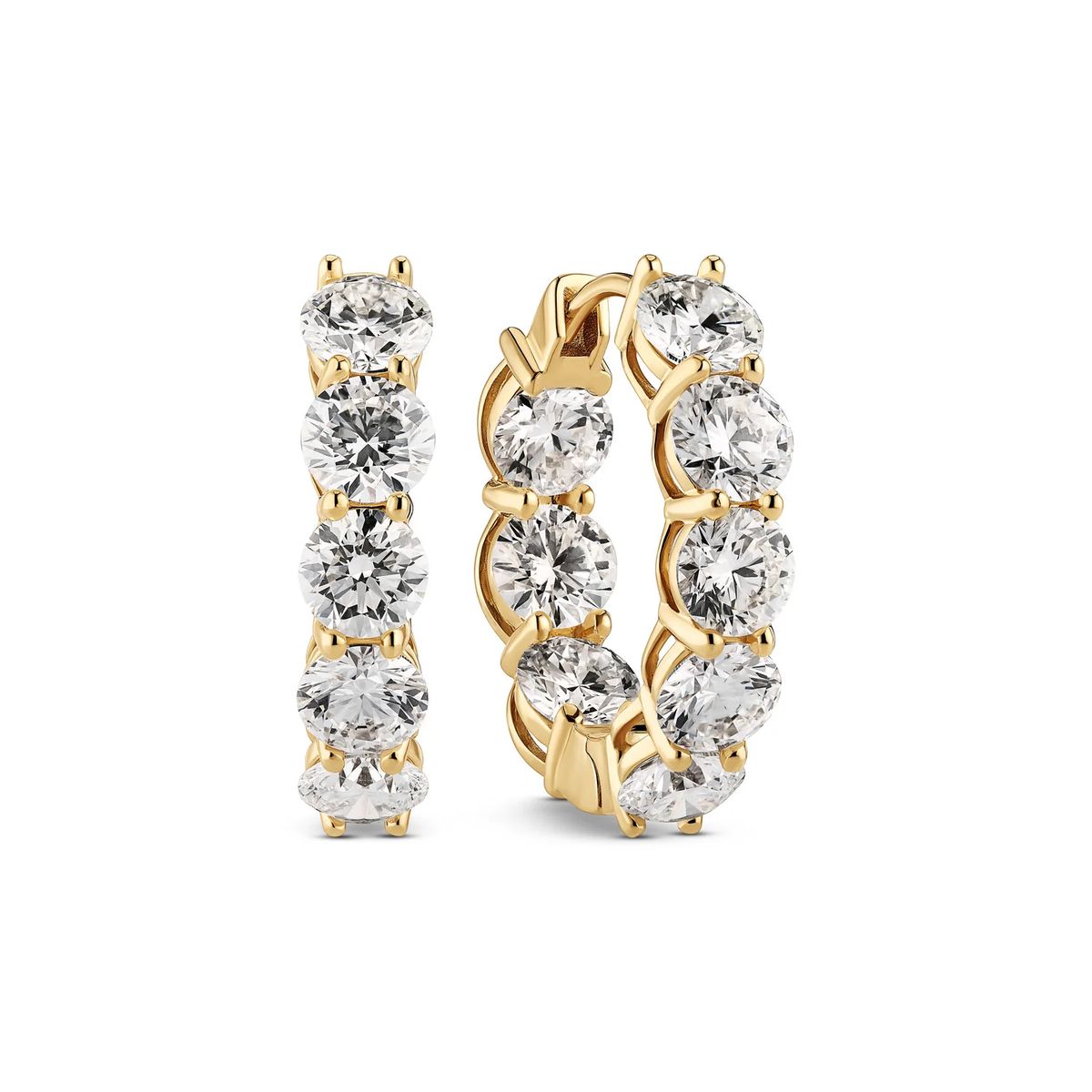 Creolen mit Labor-Diamanten