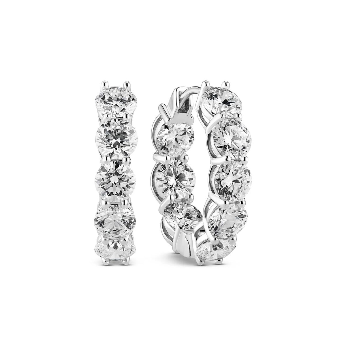 Ariccia Creolen mit Lab-Diamanten