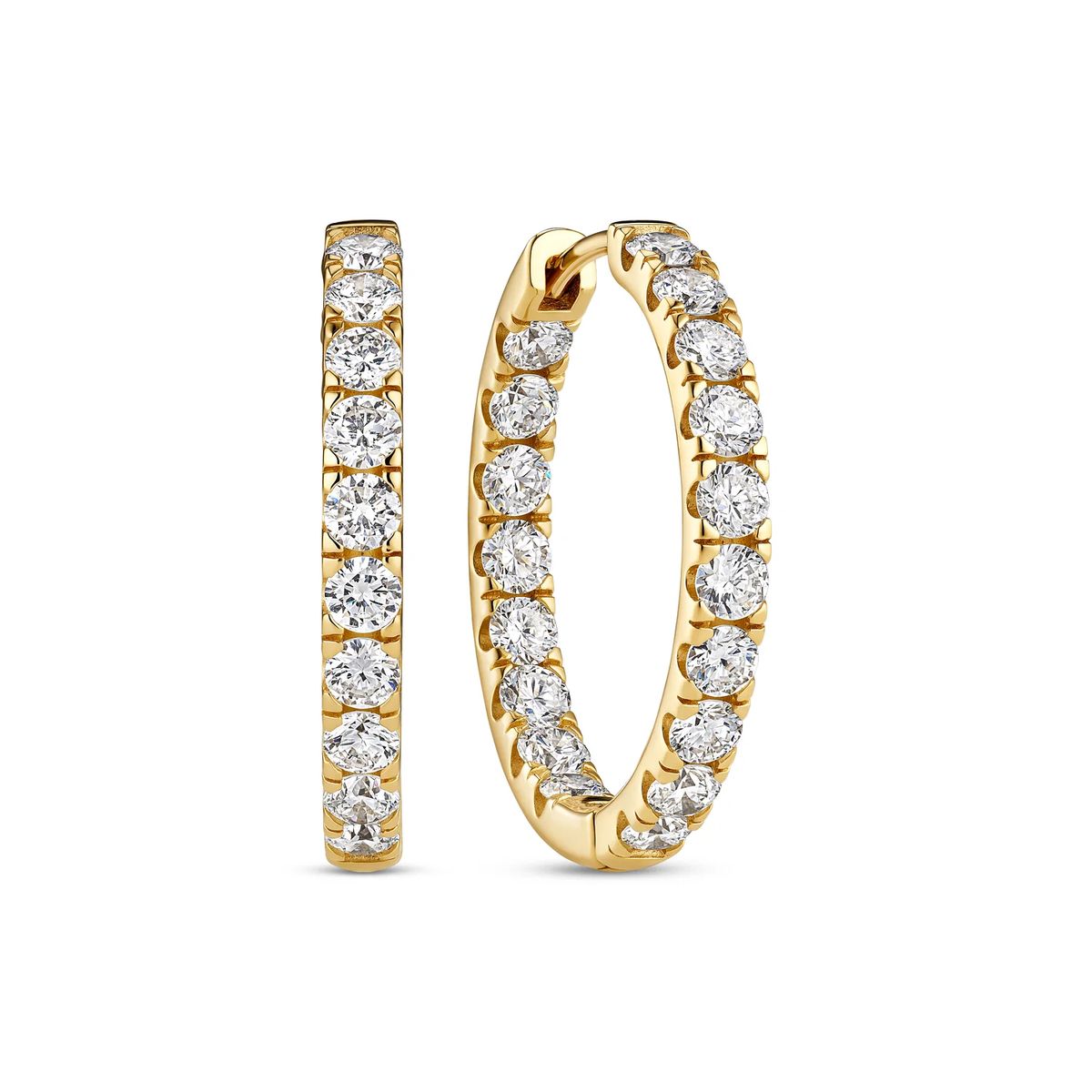 Funkelnde Eternity Creolen mit Diamanten