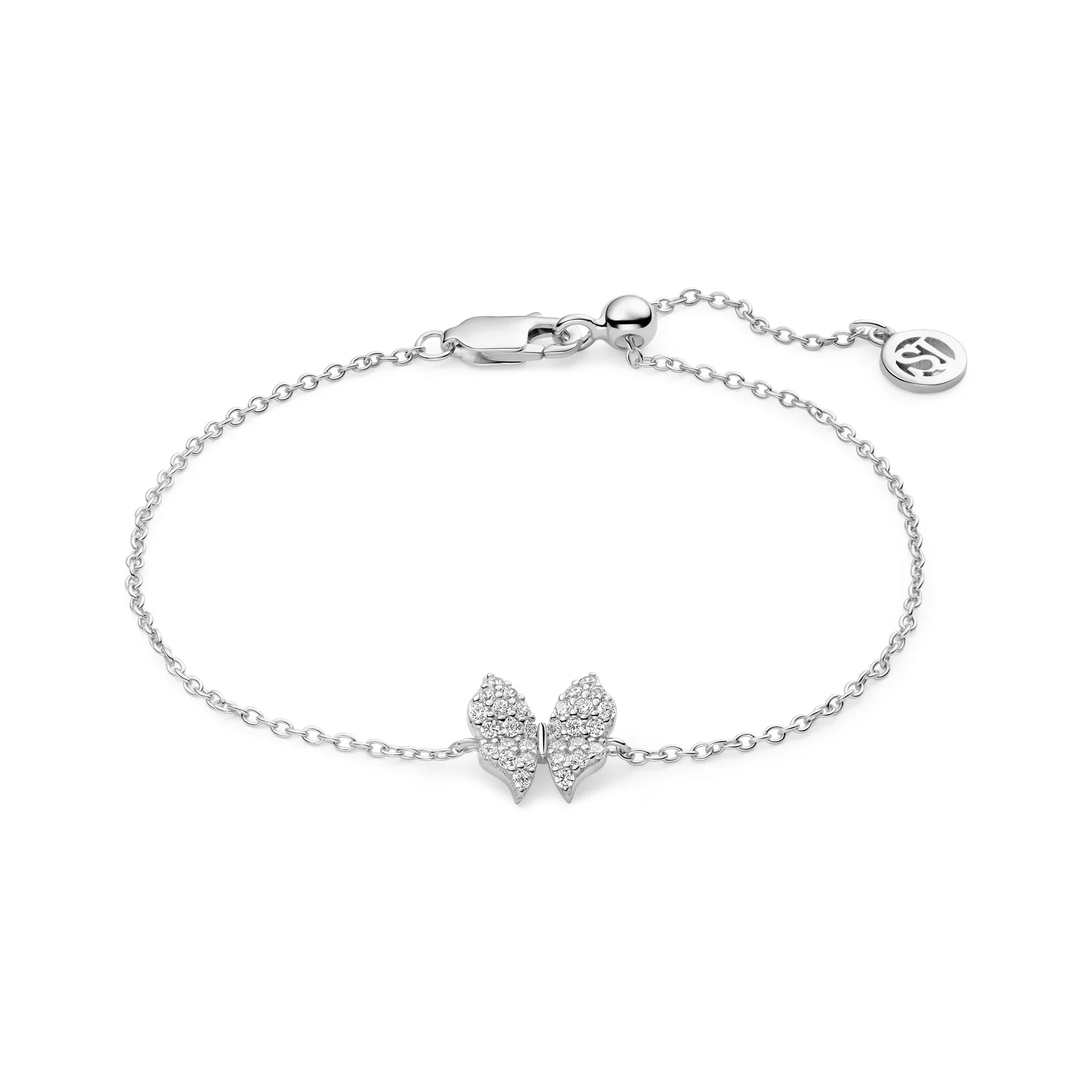Filigranes Schmetterling Pave-Kettenarmband