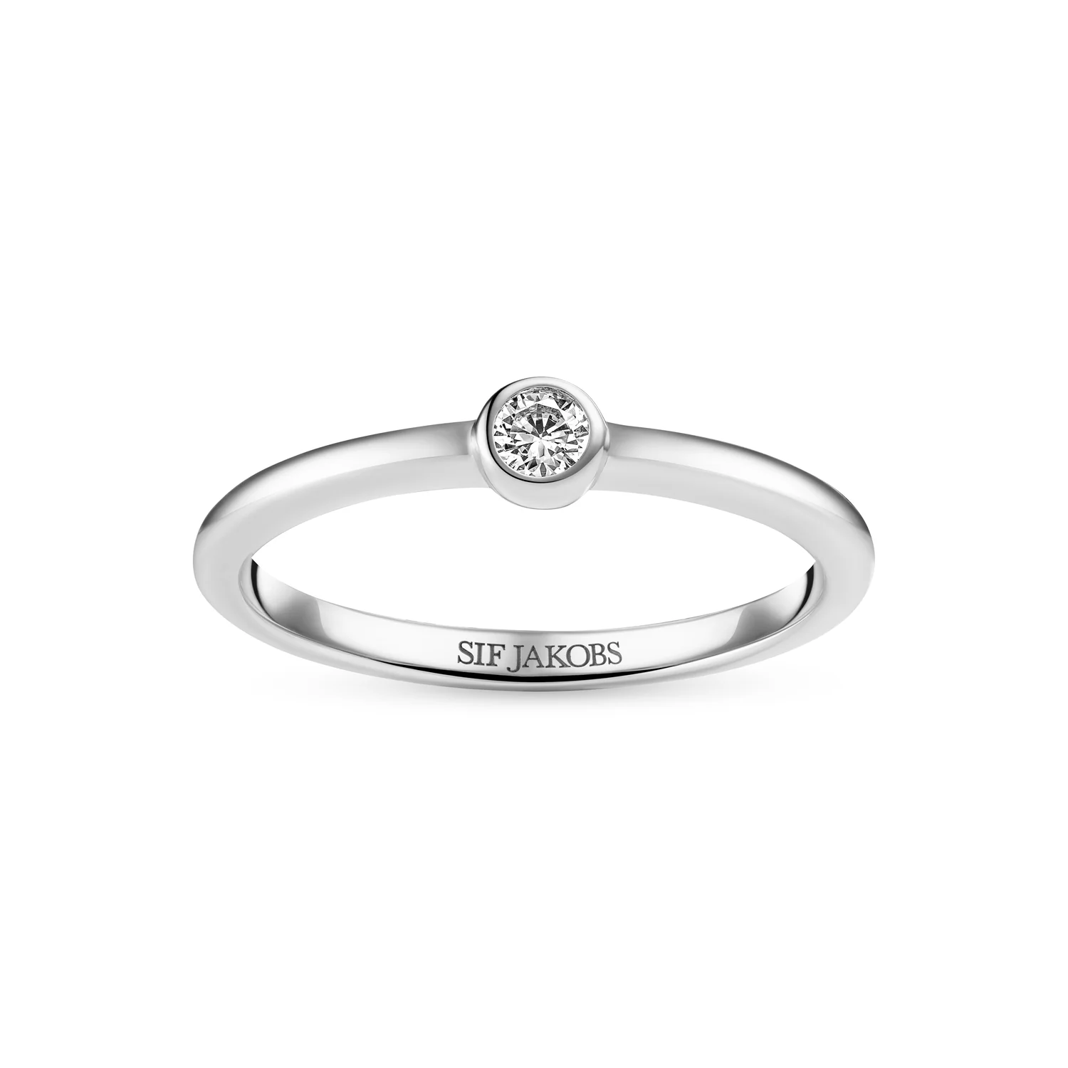 Minimalistischer Ring mit einzelnem Stein
