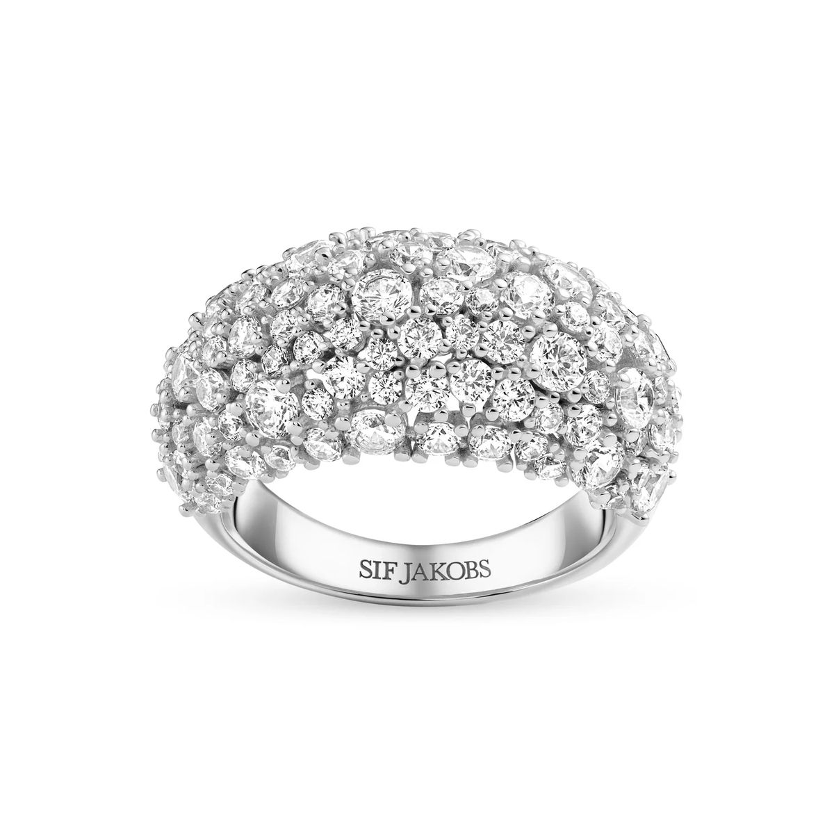 Funkelnder Statement-Ring mit Pavé-Besatz