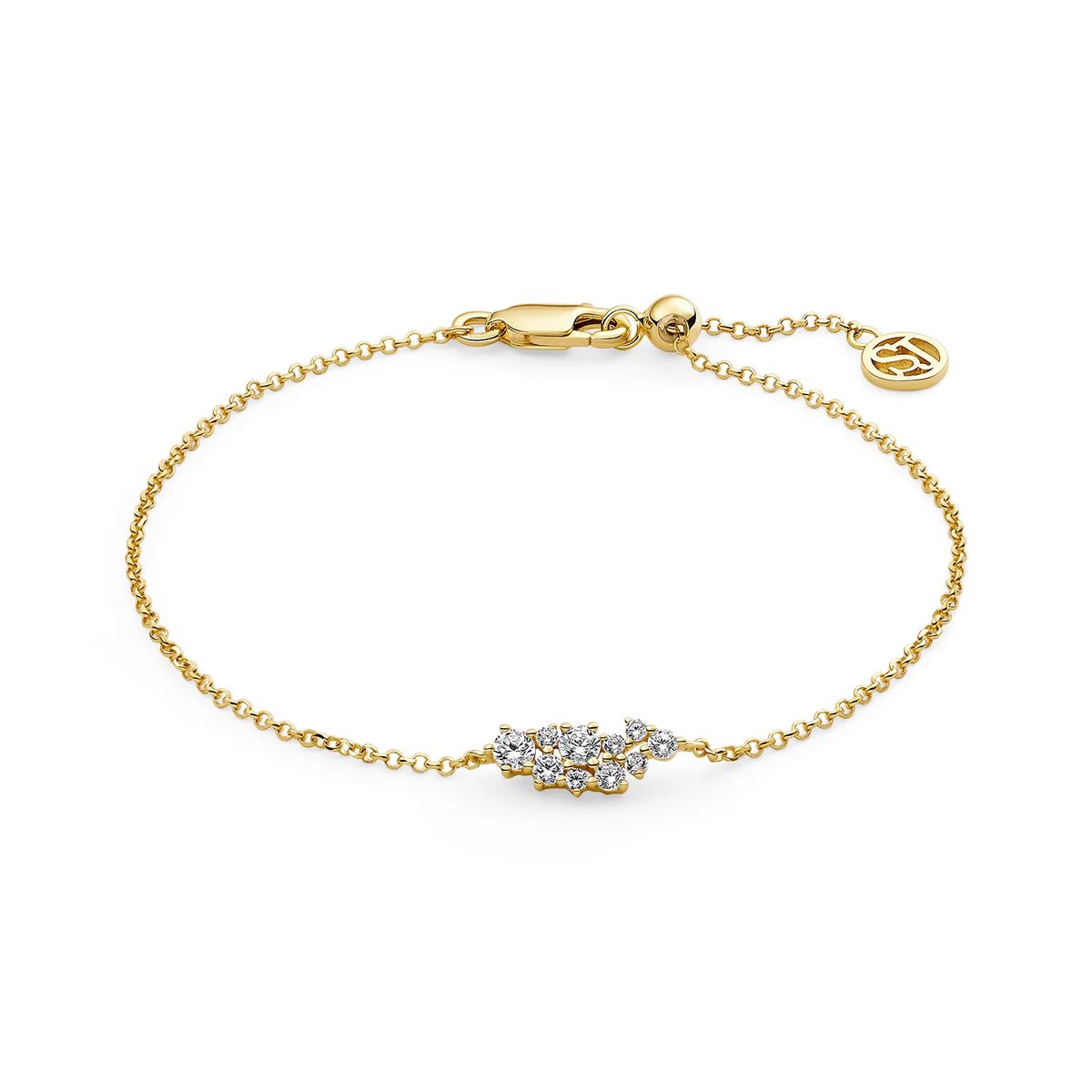 Elegantes Kristall-Cluster Gliederkettenarmband