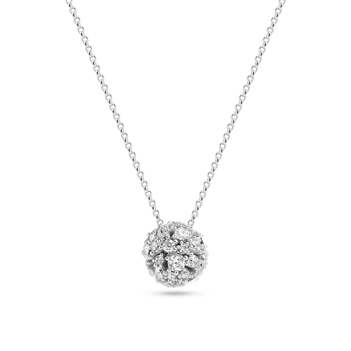 Halskette mit Pavé-Kugelanhänger