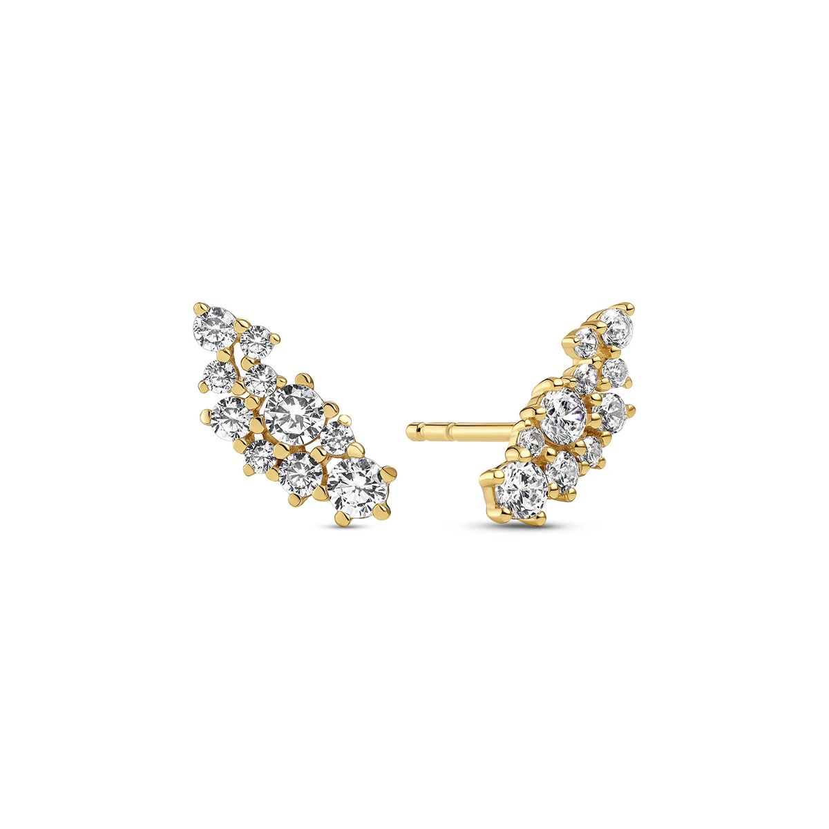 Funkelnde Kristall Cluster Ear Climber