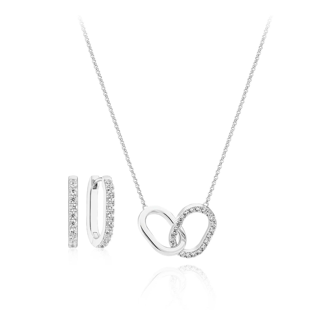 Schmuckset mit ineinandergreifenden Ringen