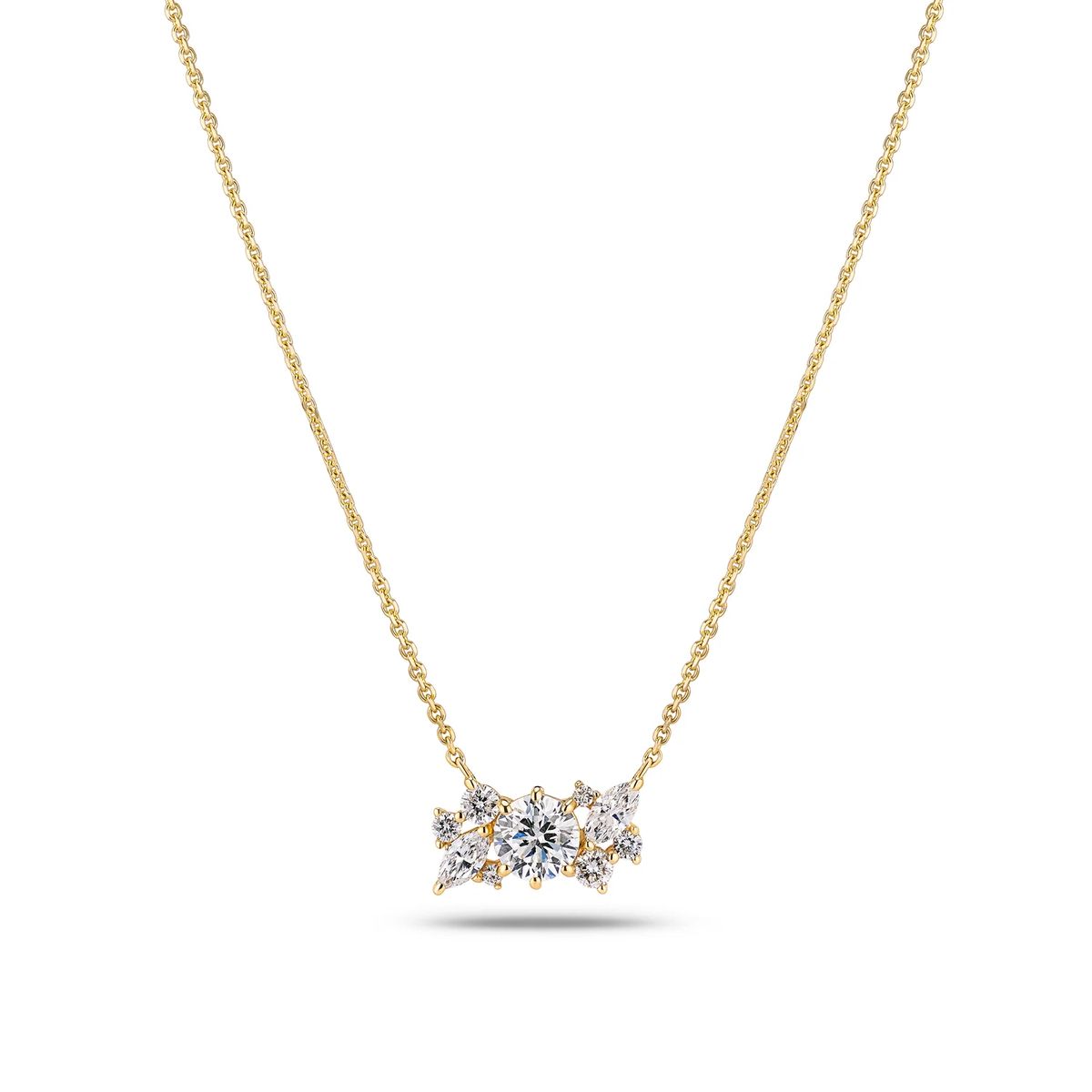 Lovere Diamant-Cluster-Halskette