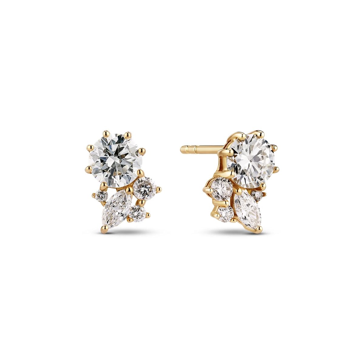 Elegante Multi-Stein Diamantohrstecker