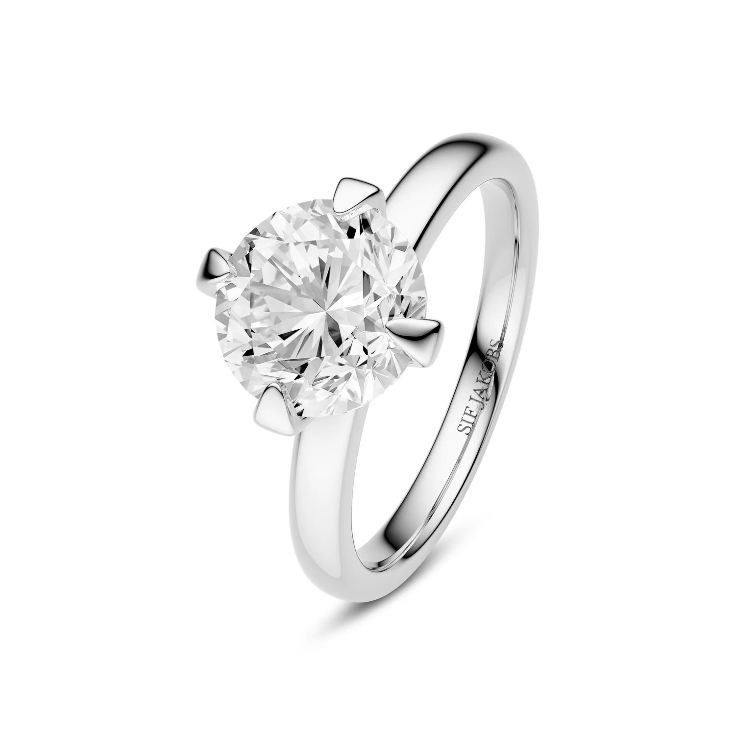 Solitär-Diamantring aus Weißgold