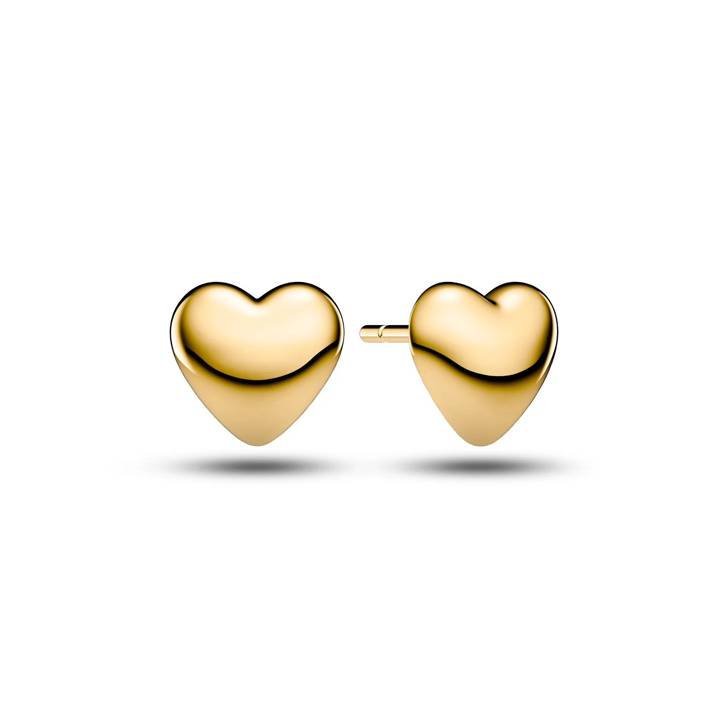 Minimalistische Goldene Herz-Ohrstecker