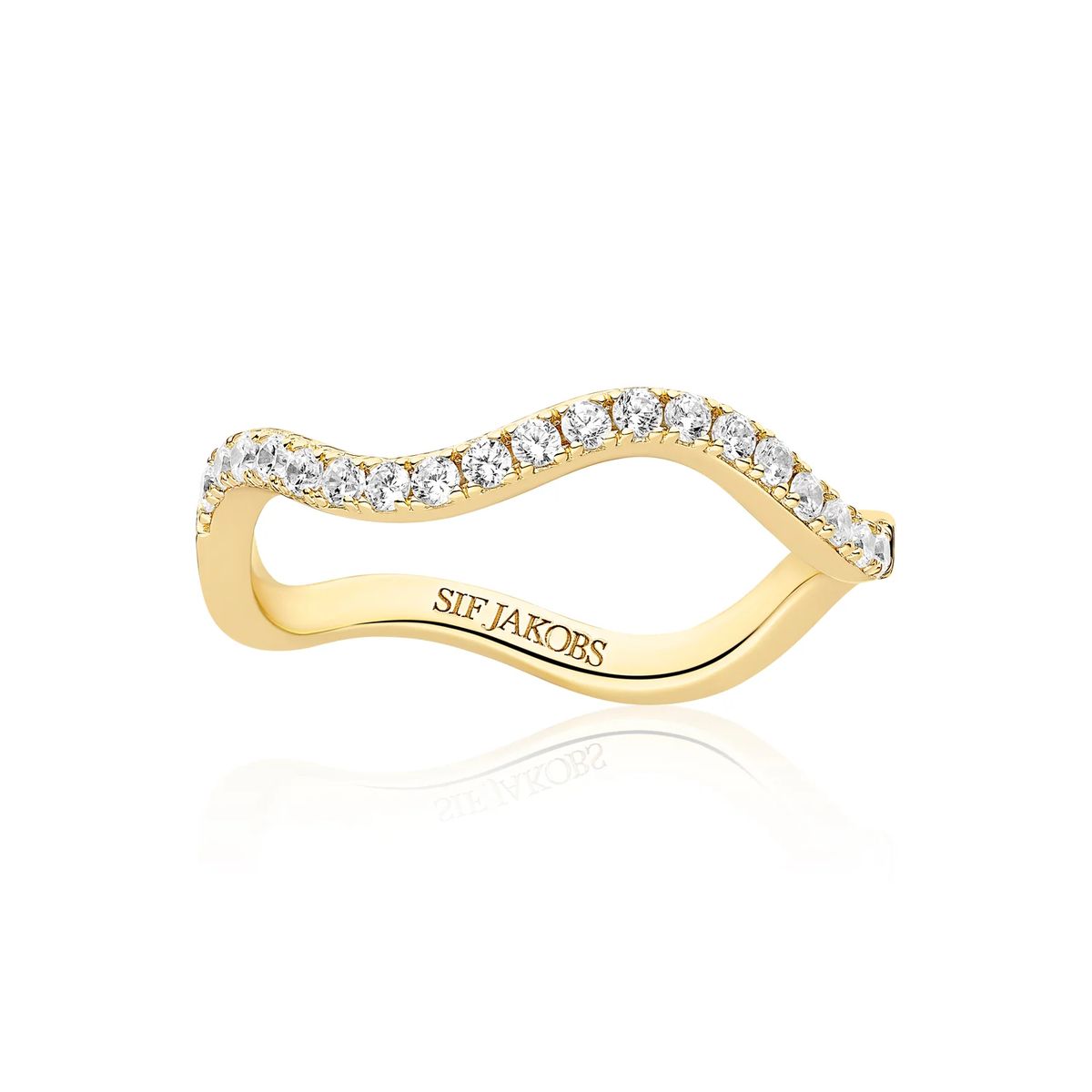 Wellenförmiger Pavé-Ring