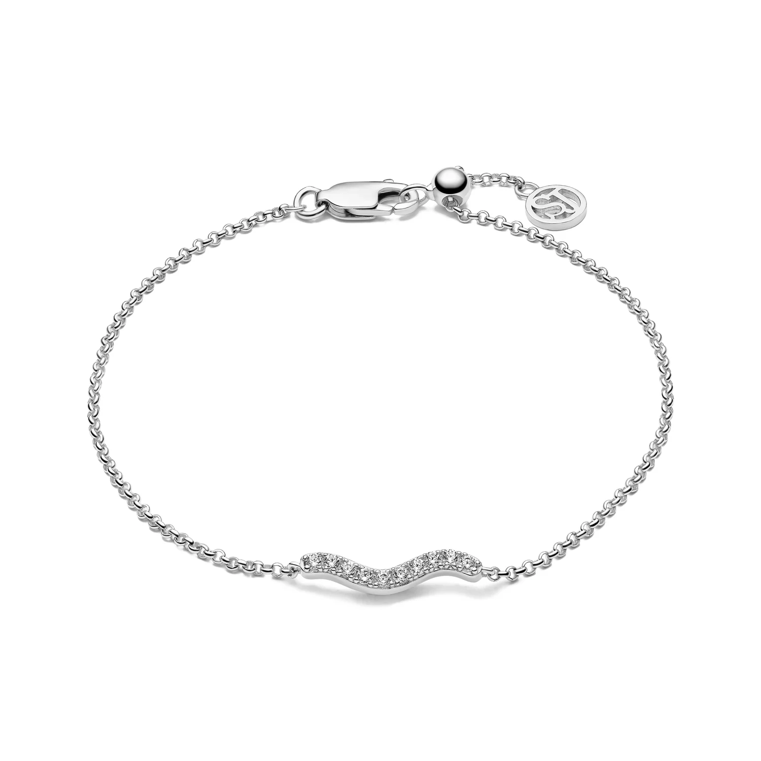Ellera Waves Pave Gliederkettenarmband