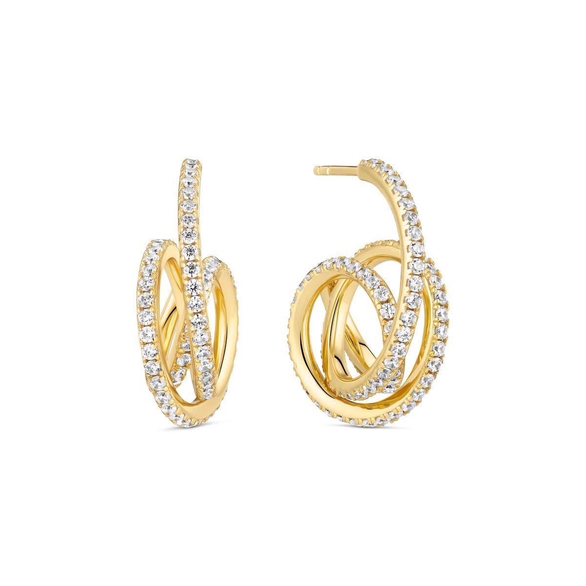 Spiralcreolen mit Pavé-Besatz