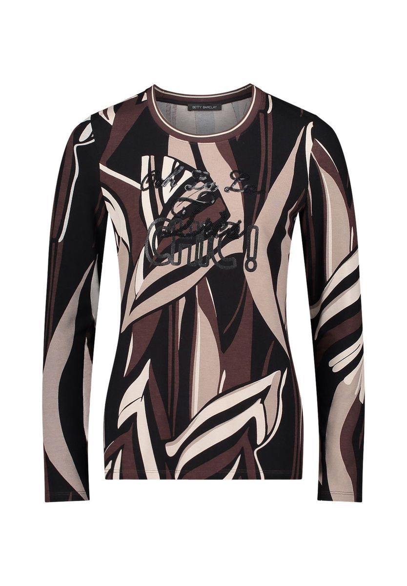 Langarmshirt mit grafischem Muster