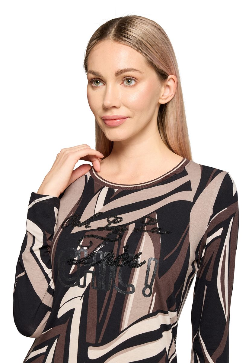 Langarmshirt mit grafischem Muster